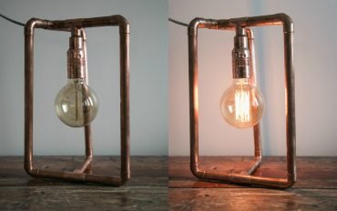 Sleeping survival guide for Nordic countries | Edison light bulb | Copper lamp from Pipe-Lite by Marte | on Due fili d'erba | Two blades of grass | Photos by Thais FK